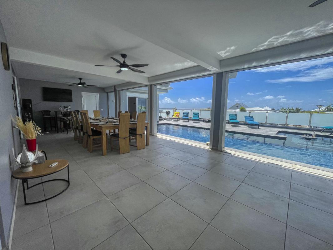 7.Location villa piscine vue mer St François Guadeloupe_Terrasse